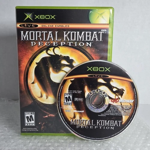 Mortal Kombat Deception Xbox Disc Case No Manual Tested Resurfaced Midway OEM