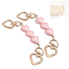 Heart Purse Strap Extender  Gold Chain Purse Strap 2pcs-pink Heart