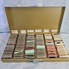 KENCO 35-mm 150 2x2 Slide Metal Box Tray File Case Holder Storage w/140 Picture