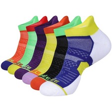 6 Pack Men's Running Ankle Socks with Cushion,Low Cut Athletic Sport Tab Sock...