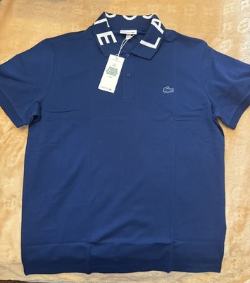 Lacoste Poloshirt Herren. Gr. XL. Blau. Kurzarm. Neu