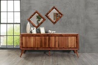 Sideboard Kommode Anrichte Sideboards Schrank Kommoden Braun Luxus Xxl 200Cm Neu