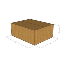 10 20x16x8 Kraft Brown Corrugated Shipping Boxes 32 ECT Single-Wall New