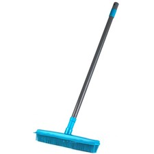 Pet Plus Rubber Broom with Squeegee Sweeping Brush with Rubber Bristles 2 in 1
