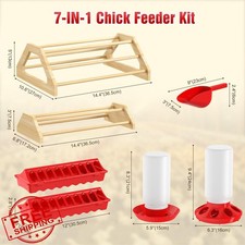 Pawaboo Chicken Brooder Box Chick Starter Kit Red Wood