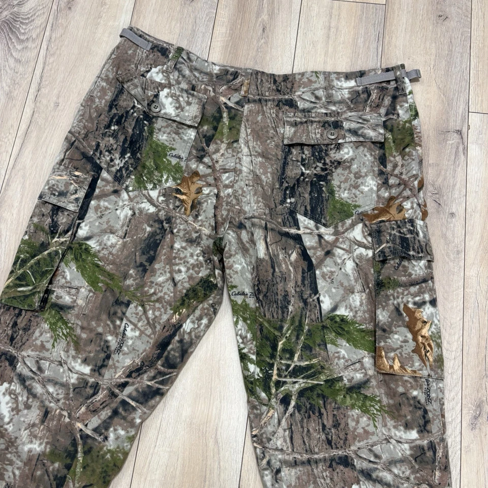 Cabela's Camo Pants Zonz Woodlands Men’s 42x32 cargo hunting camouflage A+ - Image 2 of 4