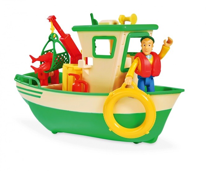 Simba 109252574 - Sam Charlie's Fishing Boat With Figure - New