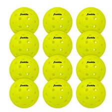 12 Franklin X-40 Outdoor Pickleballs Optic Yellow USAPA Approved