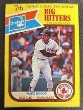 1987 Topps Drake’s Big Hitters Wade Boggs Hand Cut Card #16 Red Sox HOF 3B FR OC