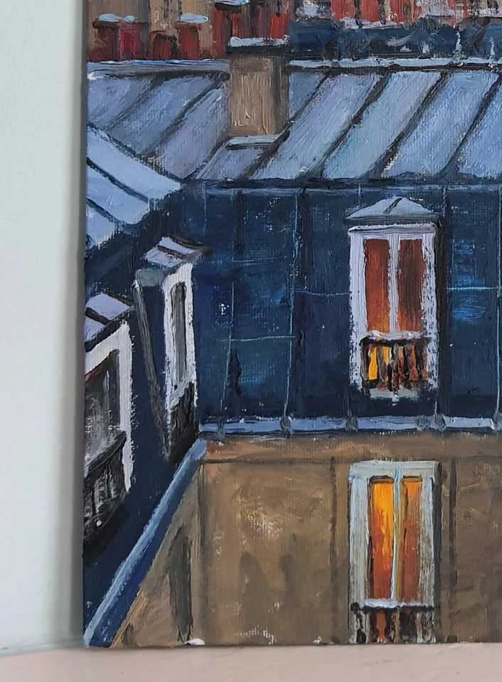 Paris rooftops sunset , oil painting - image 3 of 4