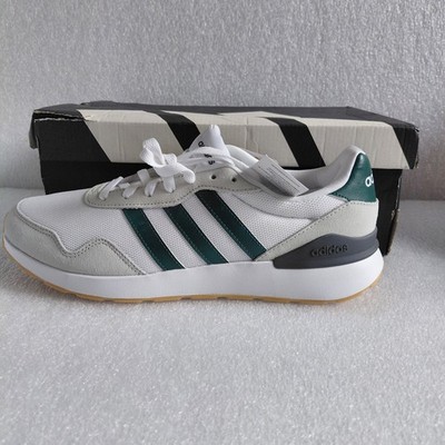 Adidas Tenis RUN 60s 4.0 White Green Sneakers JS1001 Men's Size 9.5-12