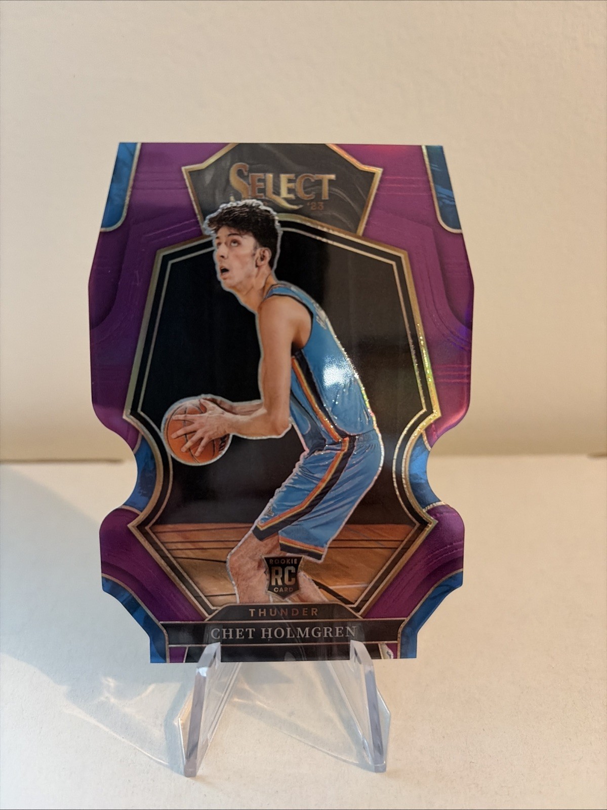 2022-23 Select Chet Holmgren RC Purple Prizms Die Cut Premier #67/99 Thunder