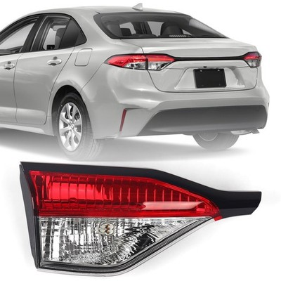 Huray Inner Tail Light Assembly for Toyota Driver Side (Left), Black 