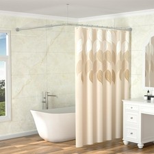 L Shaped Corner Shower Curtain Rail Extendable Curtain Pole 90° Curved Rail Rod