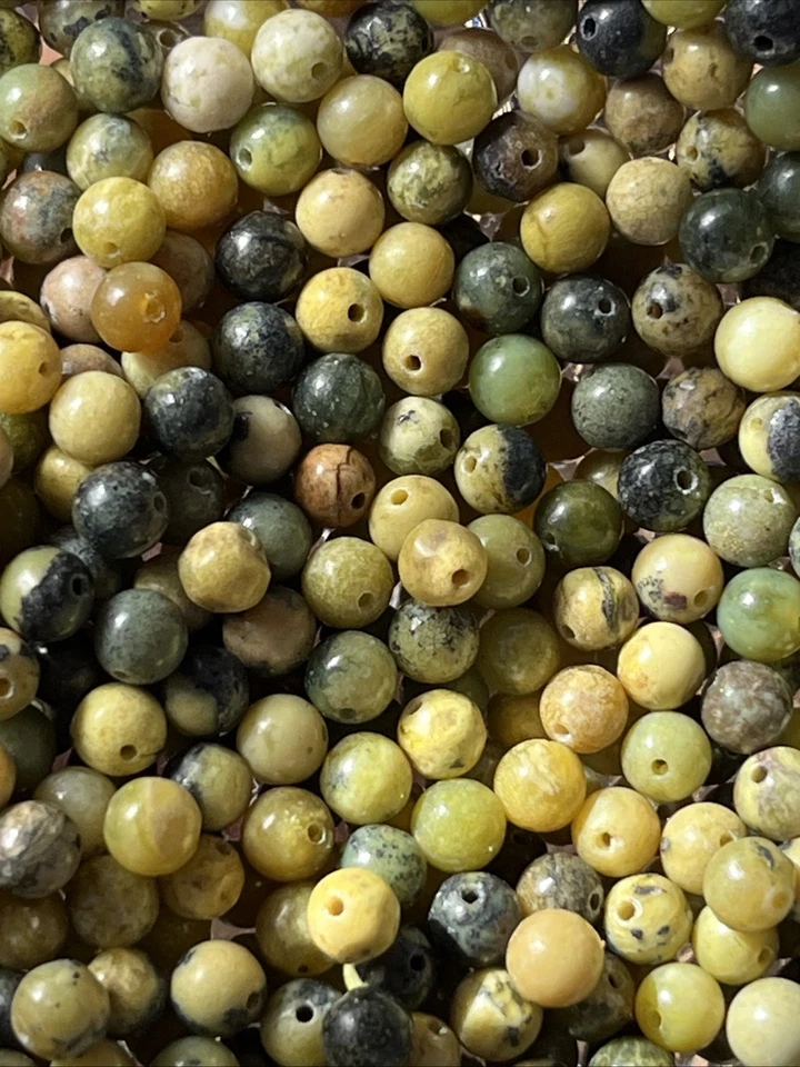 Grüner Nephrit Perlen Mit Loch Rund 100 Stk 3-4 mm Edelstein Heilstein Kristall - Bild 2 von 4