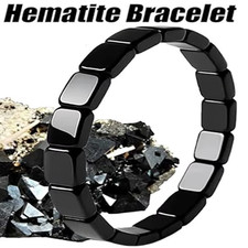 Natural Hematite Bracelet for Men Triple Protection Healing Stone Anxiety Relief