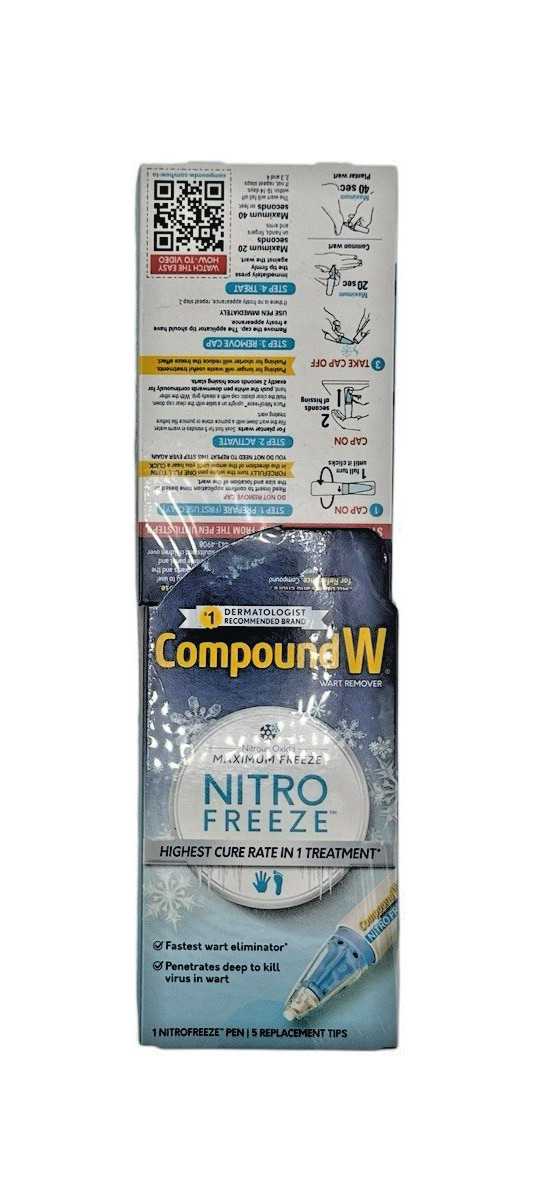 Compound W Nitrofreeze | Wart Removal | 1 Pen & 5 Tips (2 pack)- 09/2027! 🔥