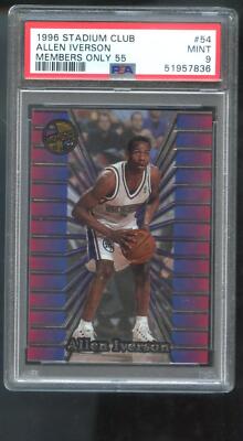 1996-97 Stadium Club Members Only 55 Allen Iverson RC ROOKIE PSA 9 