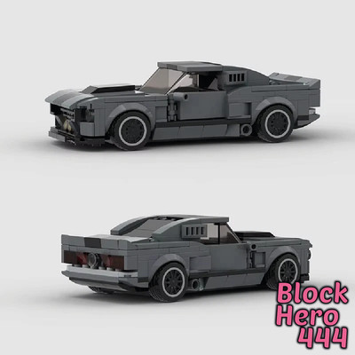 Ford Mustang Shelby GT500 Supercar MOC - 318 Klemmbaustein Sport Auto Muscle Car