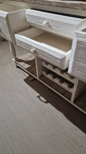 Reclaimed Pine Ellena Sideboard / Dresser / Console Table with Wine Rack - Picture 3 of 12