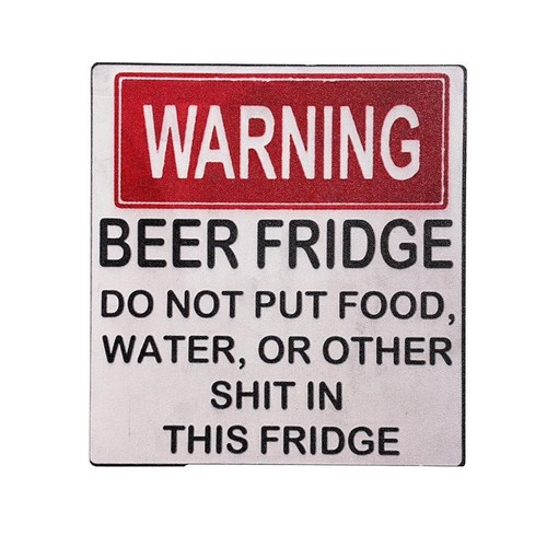 WARNING BEER FRIDGE NOVELTY, GIFT, BEER, HOME BARS