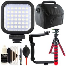 Bower Digital Compact LED Video Light with Accessory Bundle