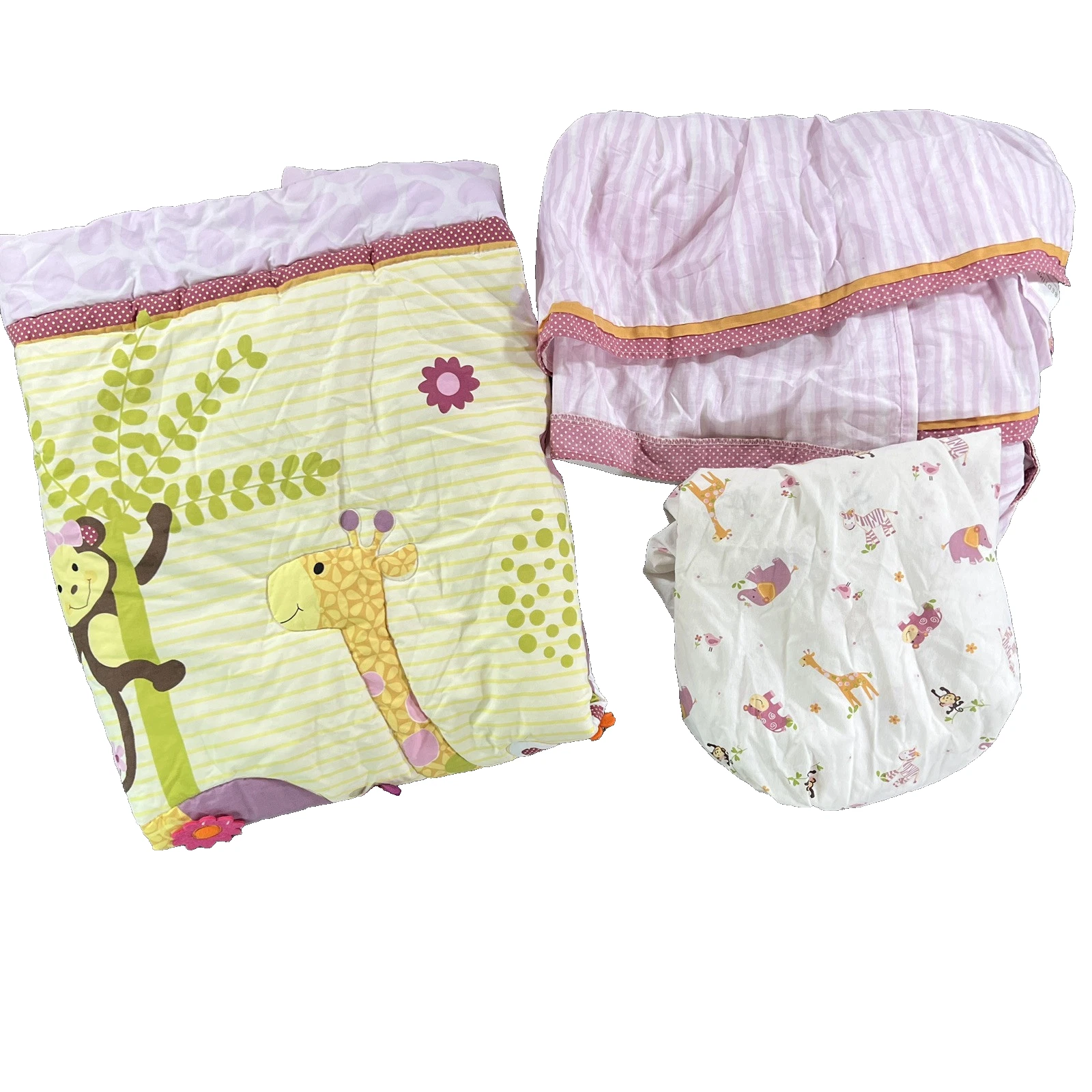 Bedtime Original Lamb & Ivy Jungle Animals 3-Piece Baby Nursery Crib Bedding Set