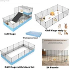 Guinea Pig C&C Cage Small Animal Playpen Rabbit Metal Grid Fence Waterproof Mat
