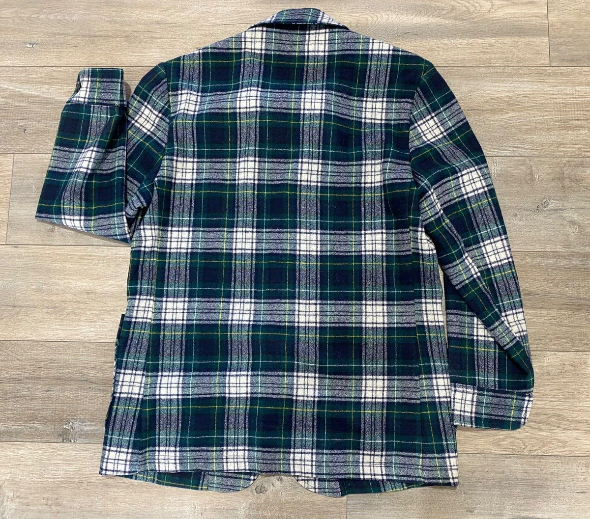 70s PENDLETON マッキーノウール ジャケット 49-1-2 Pendleton 70's Wool Blue Plaid 49er Mens M Cruiser Mackinaw