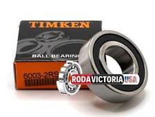 TIMKEN 6003 2RS C3 DEEP GROOVE BALL BEARING, RUBBER SEALED 17x35x10mm