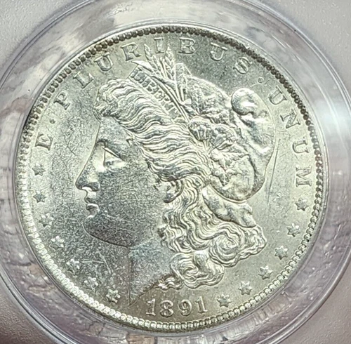 1891-S MORGAN SILVER DOLLAR NGC AU53 (612)