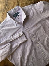 Ralph Lauren Yarmouth Men s 16 34/35 Pink Long Sleeve Button Down Dress Shirt