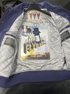 Brand NEW Avirex Flyers Varsity leather jacket mens S small