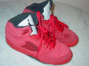 black and red suede jordans