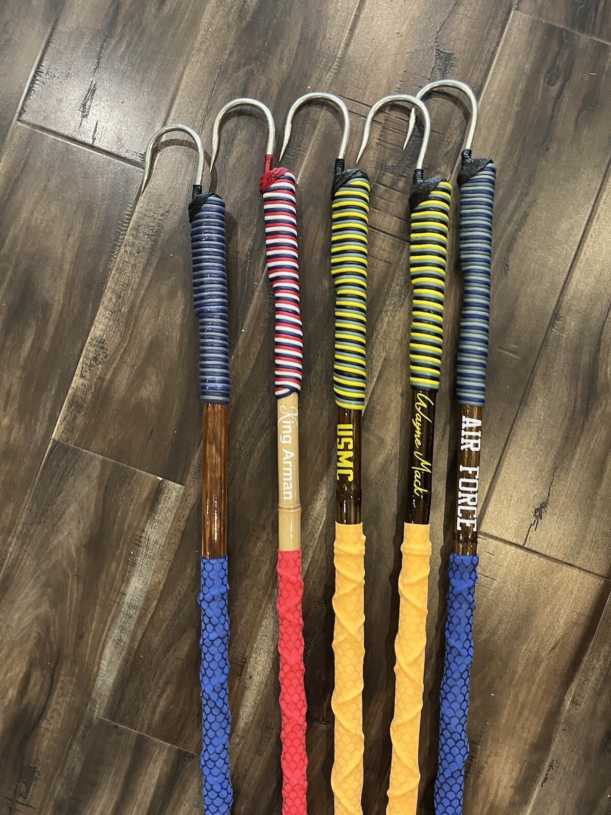 HANDMADE CALCUTTA BAMBOO FISHING GAFF Paracord wrap eBay