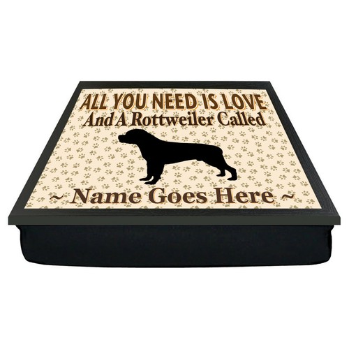 ALL YOU NEED IS LOVE & A DOG Personalised Cushion Laptop Lap Dinner Tray Gift - Picture 46 of 56