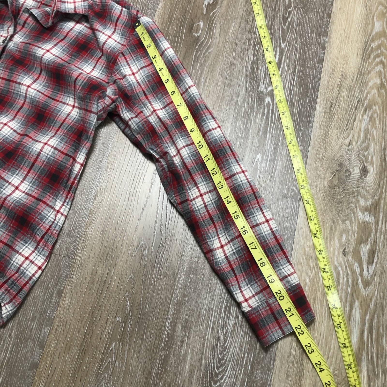 TALBOTS Button Down Collared Red Plaid Casual Shi… - image 8