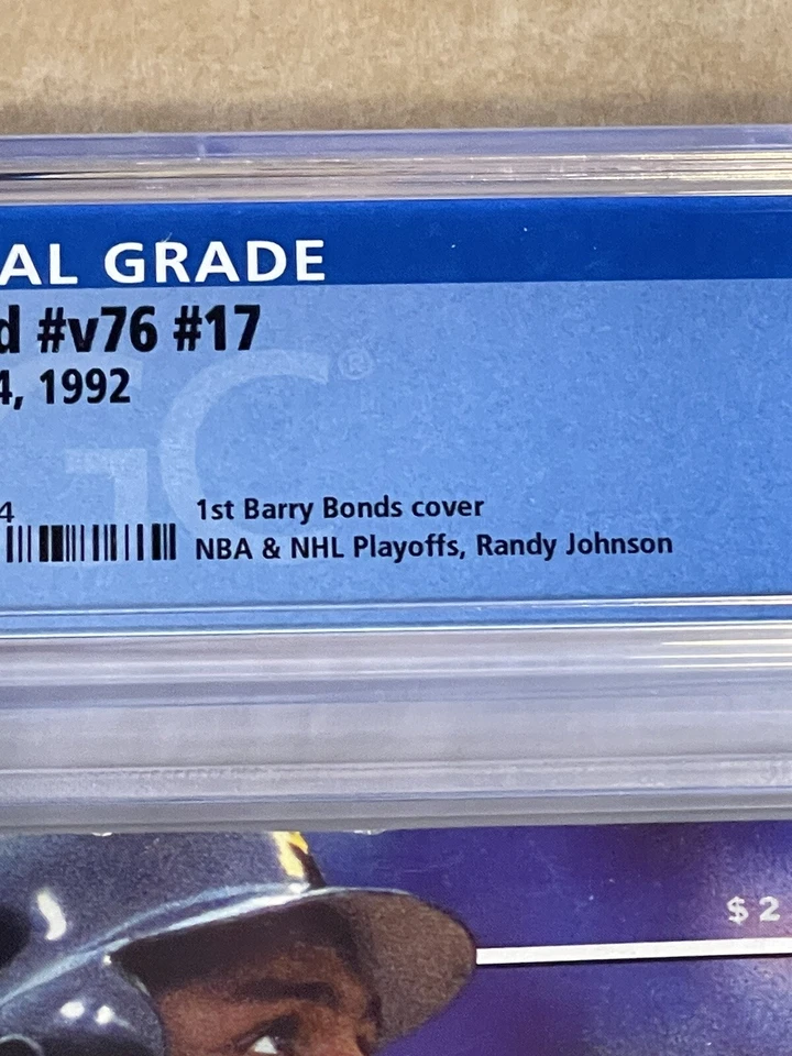 Barry Bonds 1st Sports Illustrated CGC 7.0 Newsstand 5/4/92 New Slab - Image 2 of 3