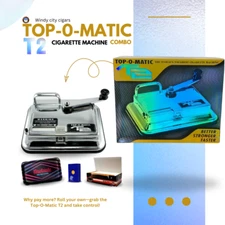 Top-O-Matic T2 Cigarette Injector Tobacco Machine  (King's-100's) Combo