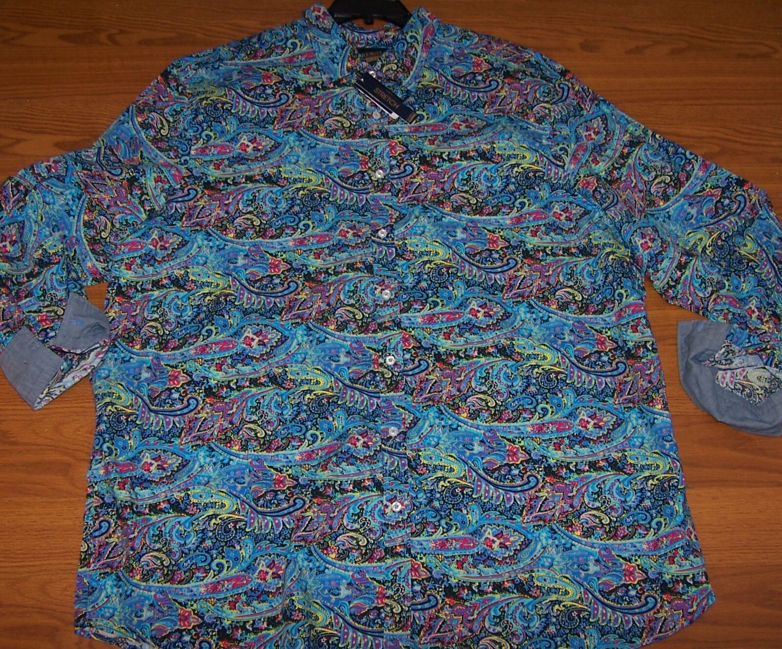 Size 4XT Mens Cremieux Premium Denim Button-Down Long Sleeve Shirt