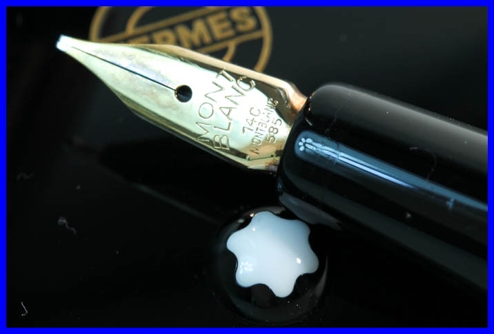 筆記具 k840 MONTBLANC GERMANY 585 14k k14 Montblanc Meisterstck K14 F Fountain Pen Black – LuxUness