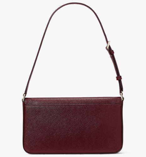 Kate Spade Staci Fioletowa skórzana klapa Torba na ramię Grenache Torebka KF371 Fabrycznie nowa z metką 329 USD - Zdjęcie 5 z 9
