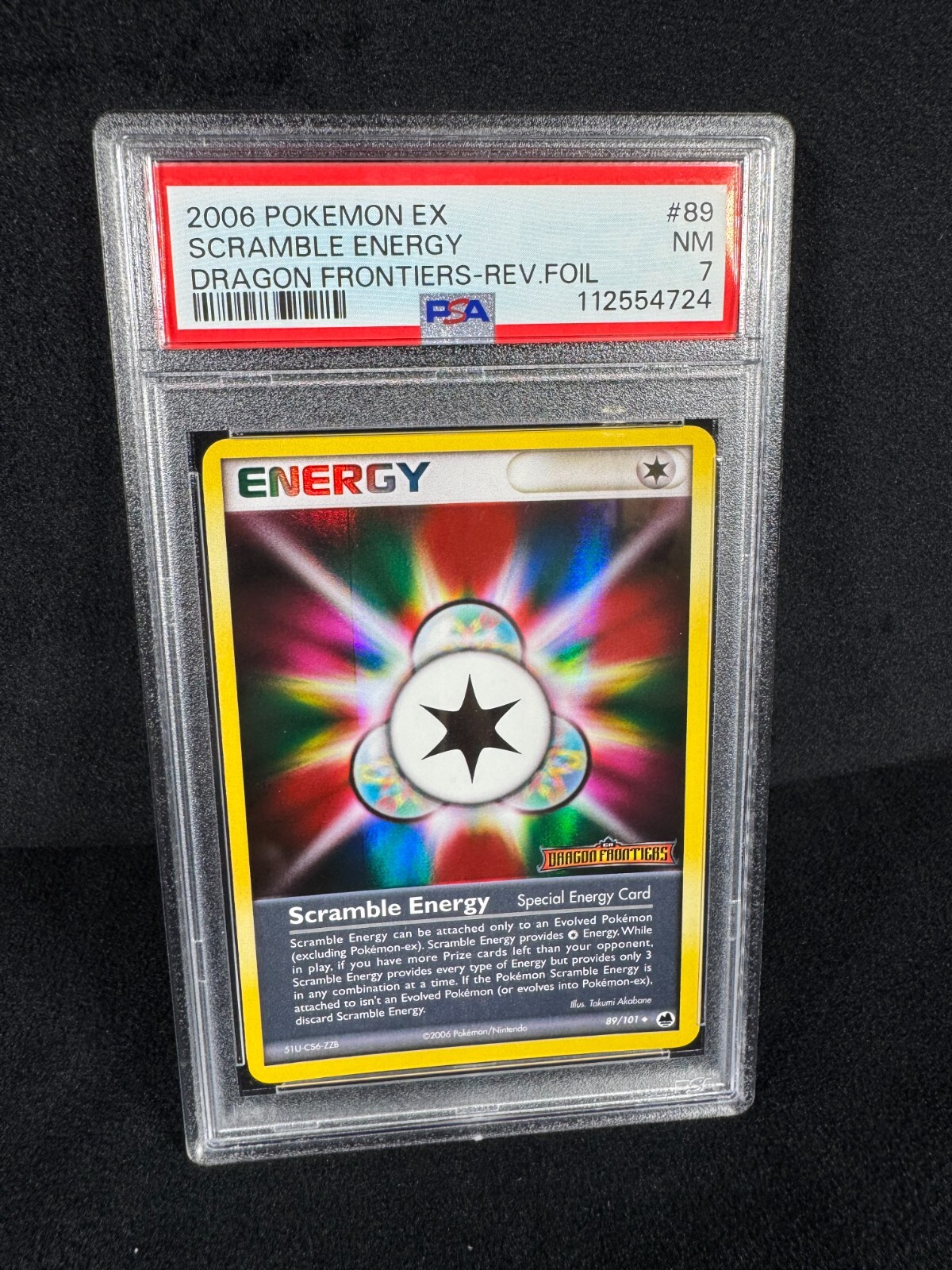 Pokemon Scramble Energy Reverse Holo STAMPED 2006 EX Dragon Frontiers #89 PSA 7