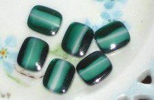  1266 Vintage Cabochons Glass Western Germany Rectangle Rare Cabs 12x10mm NOS