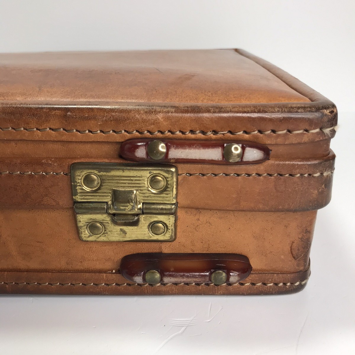 Malette Porte-documents HARTMANN En Cuir Marron - Serrure à Combinaison - Style Présidentiel - Occasion