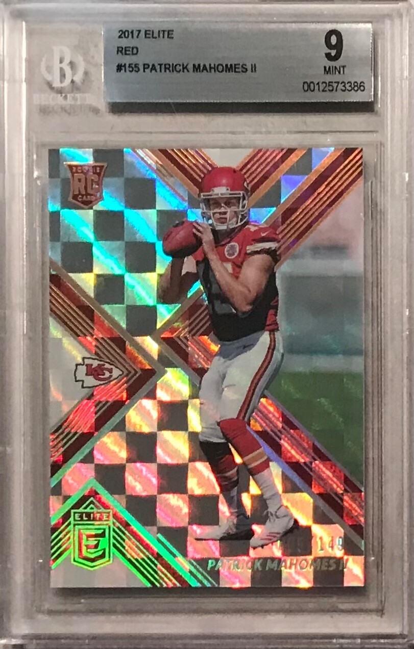 2017 Donruss Elite Patrick Mahomes #005/149 Red Rookie #155 ⭐️BGS 9 Mint ⭐️POP 7