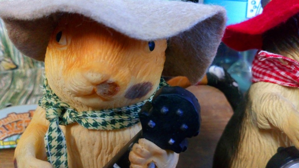 Gemmy Singing Dueling Banjo Hamsters Buck & Chuck Vintage Rare See