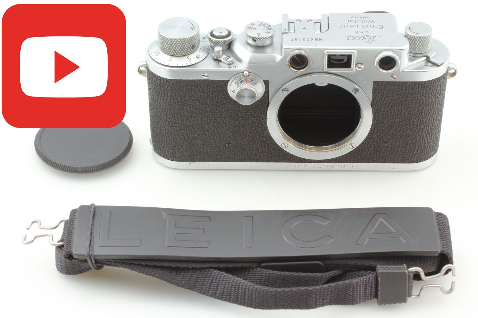 [Exc+5 w/ Strap] Leica IIIc iiic Shark Skin Rangefinder film camera From Japan