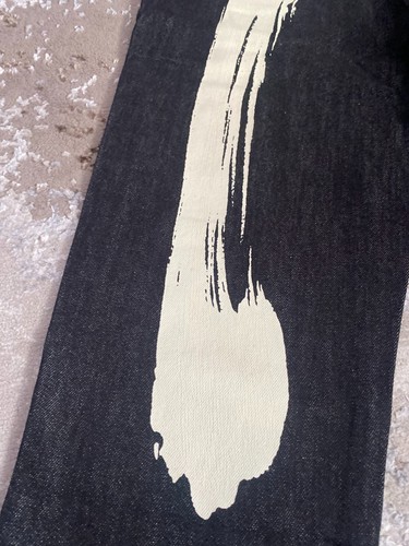 Evisu Navy Jeans - Large White Paint Logo - 32 - Brand New - Free Postage - Picture 2 of 10