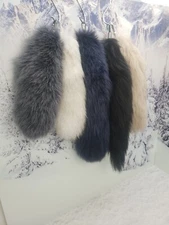 Real Polar Fox bushy Tail for costumes Fur keychain Motorbike Gift
